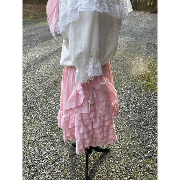 square dance outfit Pink White M/L Cottage Prairie Coquette Western Rockabilly - Picture 6 of 13
